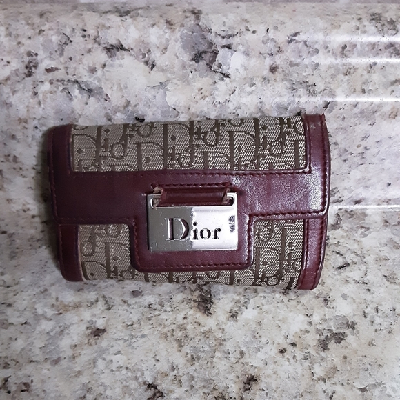 Dior Accessories - Vintage/Luxury Christian Dior Red/Brown Key Card Holder